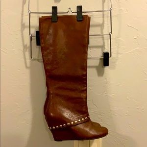 BCBG brown studded boots